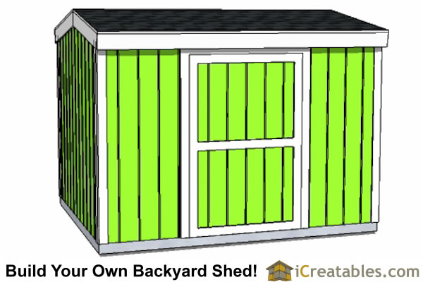 8x10 8 foot tall shed plans side door